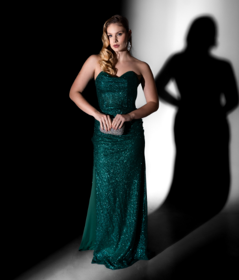 Vestido Glitter Verde